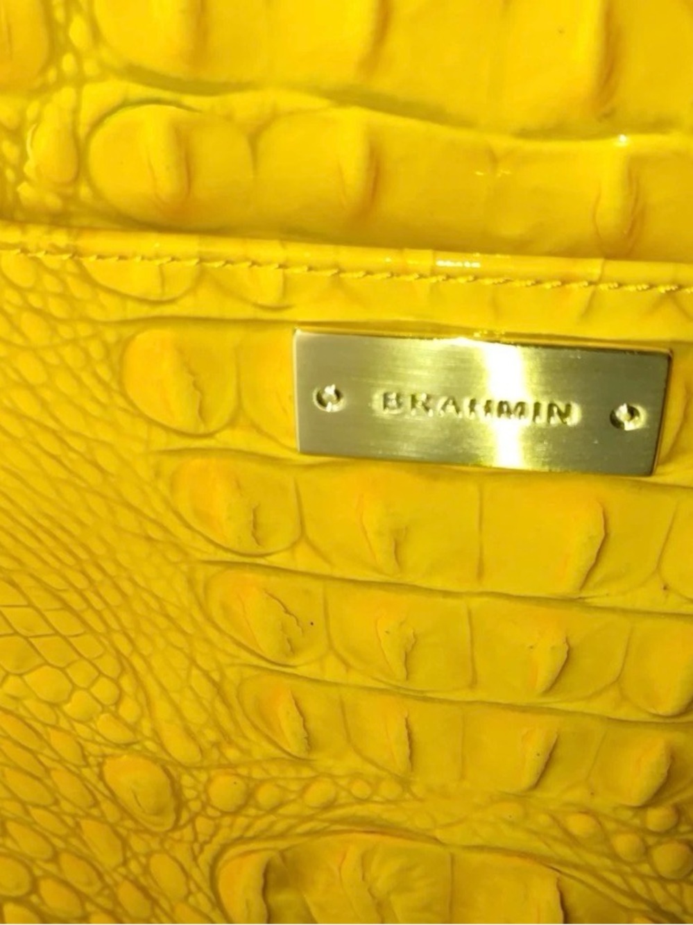 Brahmin Arno Yellow Tote,  . . . Great condition! - Picture 5 of 7